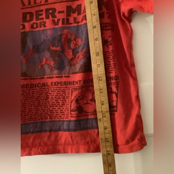 Vintage Marvel Spider-Man Daily Bugle news T-shirt youth size 5 - Picture 6 of 6